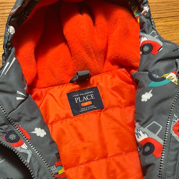 Kids' Gray Snow Pant Snow Overall Bibs Winter Jacket(s) Car Print 4T - Picture 9 of 14